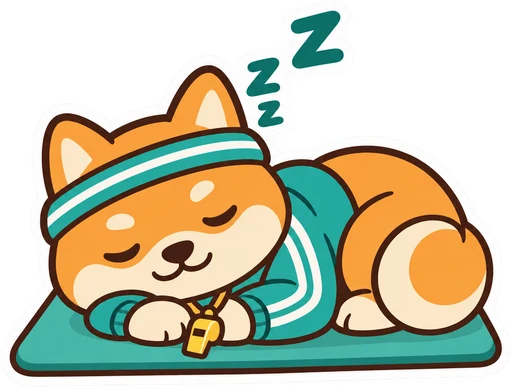 Coach Shiba taking a well-earned rest