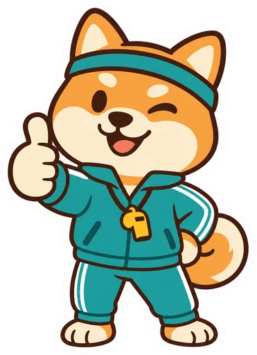 Coach Shiba cheering you on
